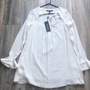 NWT for love and lemons white josephina swing dres
